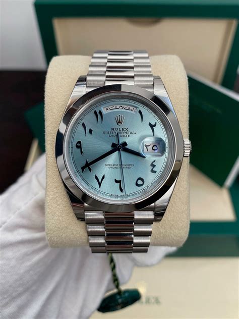 rolex platinum arabic dial|rolex datejust 41mm arabic dial.